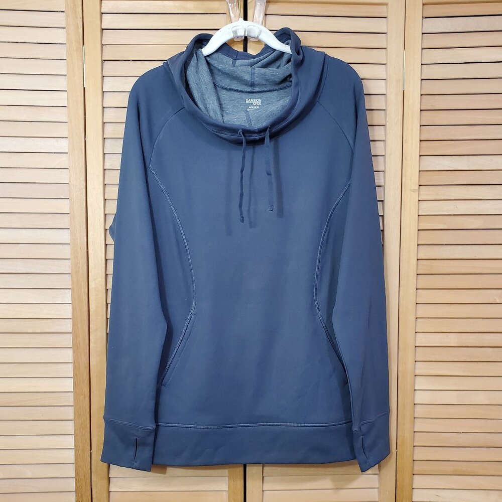 Danskin Now Women's Dri-More Cowl Neck Long Sleeve Activewear Pullover XL
